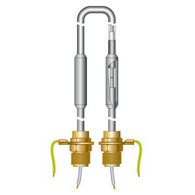 МIС ST резистивная нагревательная секция на основе кабеля с минеральной изоляцией в 