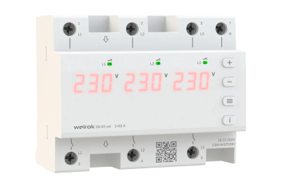 Welrok D6-63 red  реле напряжения в 