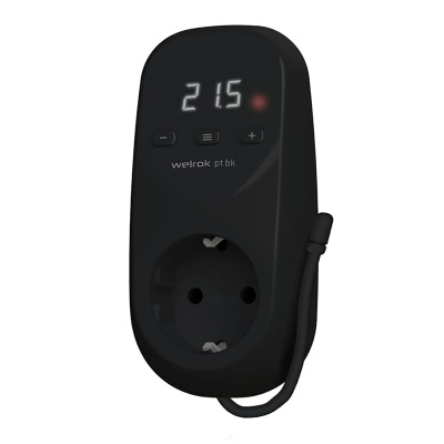 Welrok pt bk терморегулятор для обогревателей в розетку в 