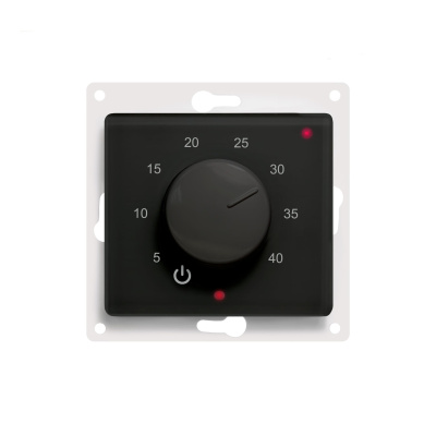 Эрголайт ТР-03 Глосса терморегулятор для теплого пола, черный (в рамку Schneider Electric Glossa) в 