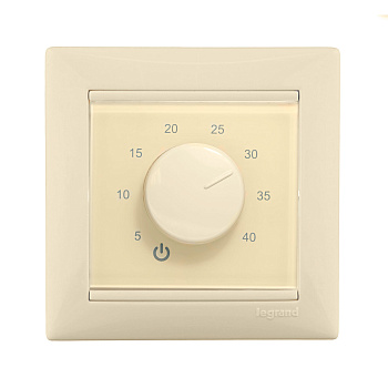 Эрголайт ТР-03 Валена терморегулятор для теплого пола, бежевый (в рамку Legrand Valena) в 