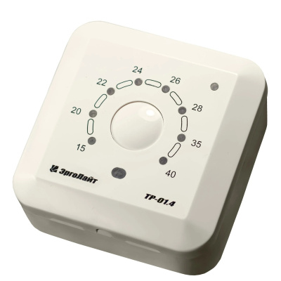 Эрголайт ТР-01.4В терморегулятор для теплого пола накладной с датчиком воздуха, бежевый в 