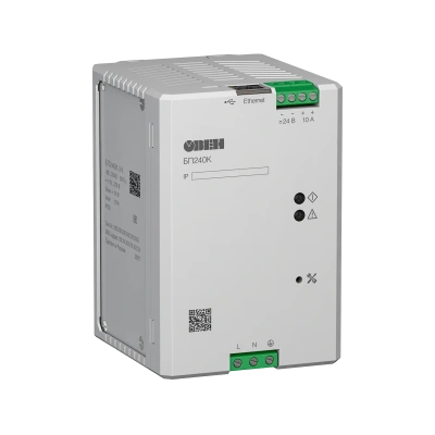 БП240К блок питания для ПЛК и ответственных применений с интерфейсом Ethernet в 