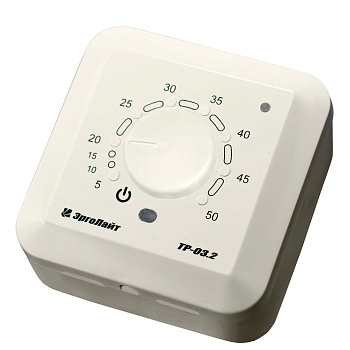 Эрголайт ТР-03.2ВП терморегулятор для теплого пола накладной с датчиками пола и воздуха, бежевый в 