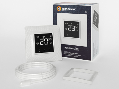 Теплолюкс EcoSmart 25 терморегулятор для теплого пола, белый в 