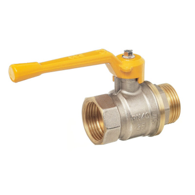 Кран шаровой 11Б27п DN40 PN40 газ вр/нр рычаг никель, серия Standart в 