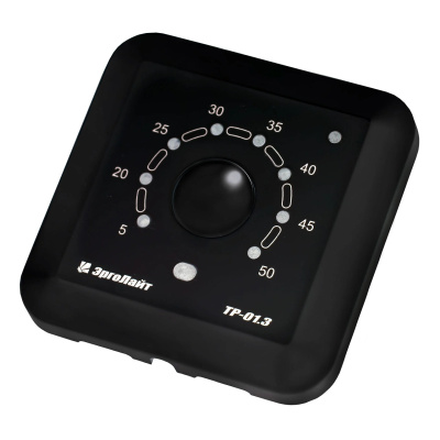 Эрголайт ТР-01.3В терморегулятор для теплого пола встраиваемый с датчиком воздуха, черный в 