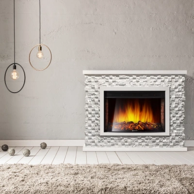 Каминокомплект Electrolux EFP/P-3020LS с порталом Quadro 30 камень песчаник античный бел в 