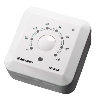 Эрголайт ТР-01.3В терморегулятор для теплого пола накладной с датчиком воздуха, белый в 