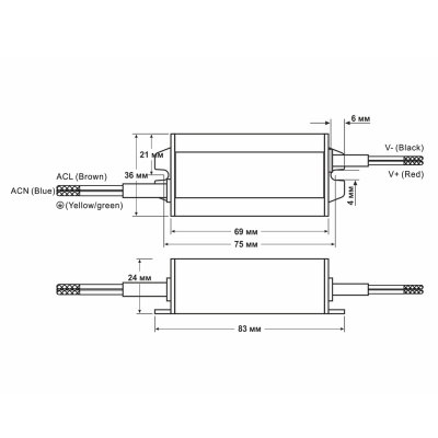 Источник питания D-LUCE Fonte CV-12W-12V-IP65 в 