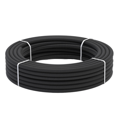 Труба гофрированная из нержавеющей стали SS304 Stahlmann PT 25А, черная, 20м в 