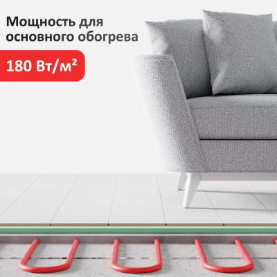 Кабельный тёплый пол AlfaCable 20-2400-120 (16,1 м²) в 