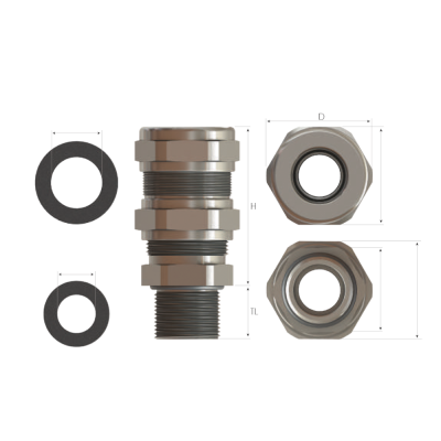 Bimed KBAU5MBNS-LE кабельный ввод под небронированный кабель в 
