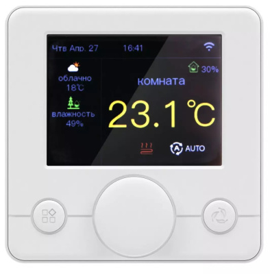 Русское тепло РТ-15 Wi-Fi терморегулятор для теплого пола, белый в 