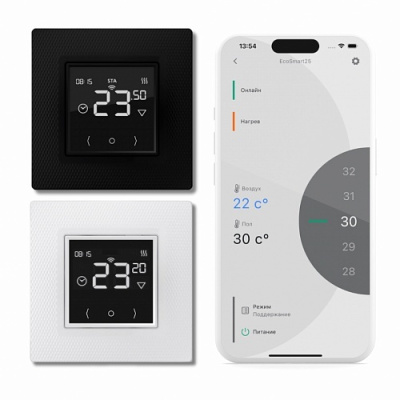 Теплолюкс EcoSmart 25 терморегулятор для теплого пола, белый в 