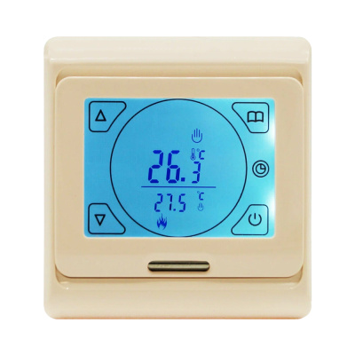 AlfaReg E-91.716 Wi-Fi терморегулятор для теплого пола программируемый сенсорный, 16A, бежевый в 