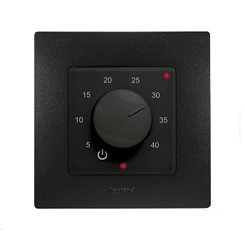 Эрголайт ТР-03 Этика терморегулятор для теплого пола, черный (в рамку Legrand Etika) в 