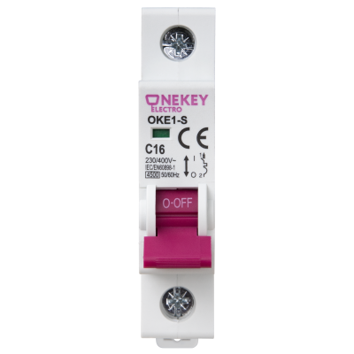Автоматический выключатель OneKeyElectro 1P 4,5kA C-6A 1M в 