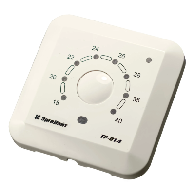 Эрголайт ТР-01.4ВП терморегулятор для теплого пола накладной с датчиками пола и воздуха, белый в 