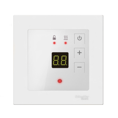 Терморегулятор для теплого пола ТР-09 Атлас, белый (в рамки Schneider Electric Atlas Design) в 