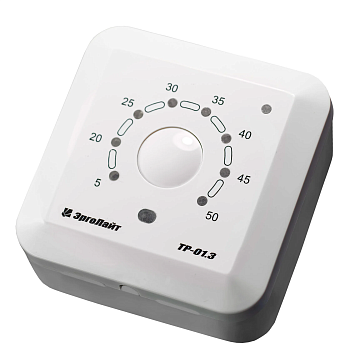 Эрголайт ТР-01.3В терморегулятор для теплого пола накладной с датчиком воздуха, белый в 