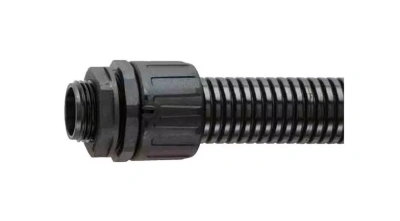 Гибкий рукав из прессованого нейлона с фитингами с внутренним эластомерным покрытием, элементами из никелированной латуни и внутренней резьбой серии FPA в 