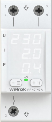 Welrok VIP-40 реле напряжения с контролем тока и мощности в 