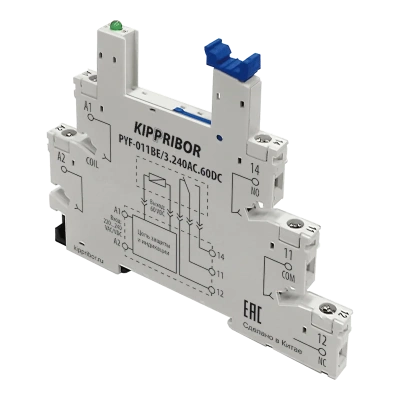 Монтажные колодки KIPPRIBOR PYF-011BE (для 1-контактных промежуточных реле серии SR) в 