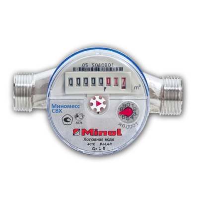 Счетчик холодной воды СВХм Миномесс, 40°C, DN 15, L 80 mm, без присоед. в Казахстане