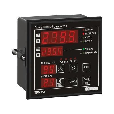 ТРМ151 двухканальный ПИД-регулятор с пошаговыми программами и RS-485 в 