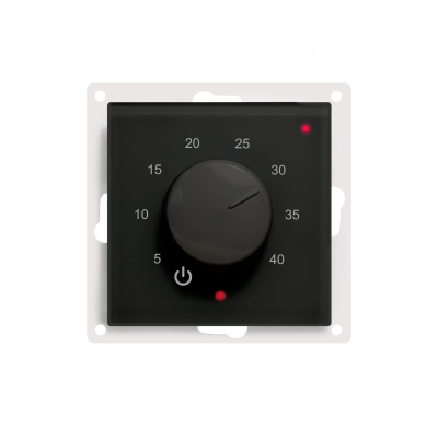 Эрголайт ТР-03 Атлас терморегулятор для теплого пола, черный (в рамку Schneider Electric Atlas Desig в 