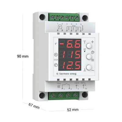 Terneo sneg с датчиком осадков терморегулятор для систем антиобледенения и снеготаяния с датчиком ос в 