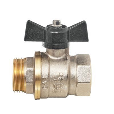 Кран шаровой 11Б27п1 DN15 PN40 вр/нр бабочка никель, серия Standart в 