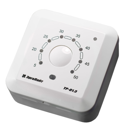 Эрголайт ТР-01.3ВП терморегулятор для теплого пола накладной с датчиками пола и воздуха, белый в 