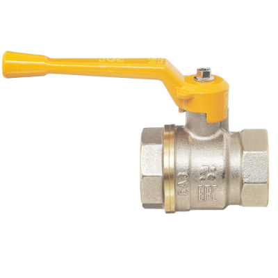 Кран шаровой 11Б27п DN25 PN40 газ вр/вр рычаг никель, серия Standart в 