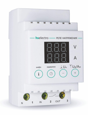 HS Electro НТ-40с реле напряжения с контролем тока в 