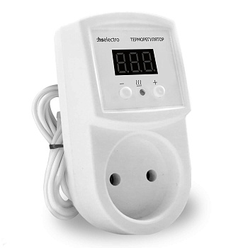 HS Electro ТР-10р терморегулятор для инфракрасных панелей и конвекторов с выносным датчиком в 