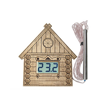 ТЭС-Люкс Pt «Домик» термометр электронный для сауны с датчиком в герметичном корпусе в 