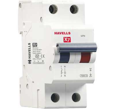 Автоматический выключатель 2P 4,5kA C-6A 2M Havells в 