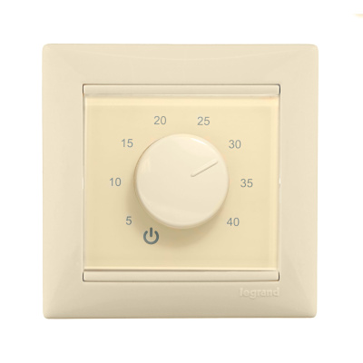 Эрголайт ТР-03 Валена терморегулятор для теплого пола, бежевый (в рамку Legrand Valena) в 