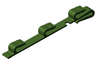 КМ/3Т зажим крепежный, зеленый RAL 6002 в 