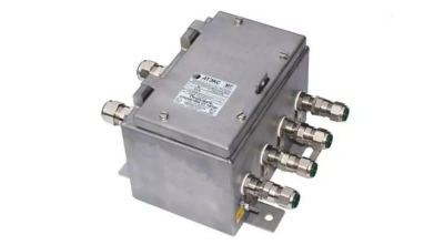 Взрывозащищенная клеммная коробка с кабельными вводами под бронированный кабель 184х274х140 в 