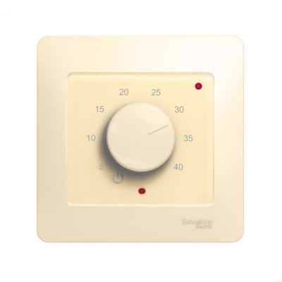 Эрголайт ТР-03 Глосса терморегулятор для теплого пола, бежевый (в рамку Schneider Electric Glossa) в 