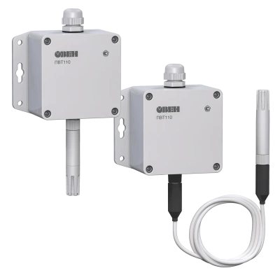 ПВТ110 промышленный датчик (преобразователь) влажности и температуры воздуха в 