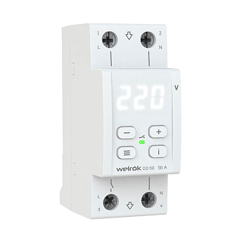 Welrok D2-50 реле напряжения на 3 клеммы в 