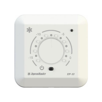 Терморегулятор для систем антиобледенения и снеготаяния накладной ТР-11 с датчиком AS-10, белый в 