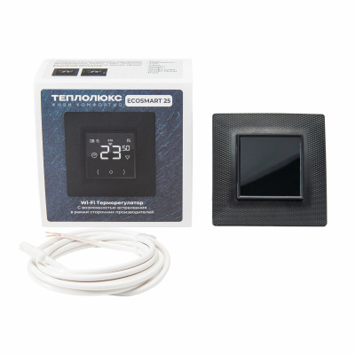 Теплолюкс EcoSmart 25 терморегулятор для теплого пола, черный в 