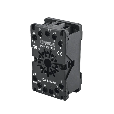 Монтажные колодки KIPPRIBOR PYF-039BE (для 3-контактных промежуточных реле серии RS) в 