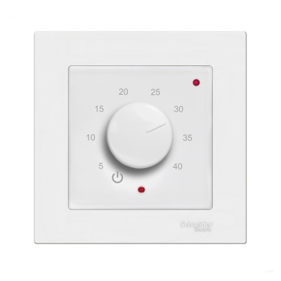 Эрголайт ТР-03 Атлас терморегулятор для теплого пола, белый (в рамку Schneider Electric Atlas Design в 