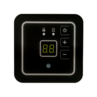 Эрголайт ТР SERIE ITALIANA ARROTONDATO терморегулятор для теплого пола, черный в 